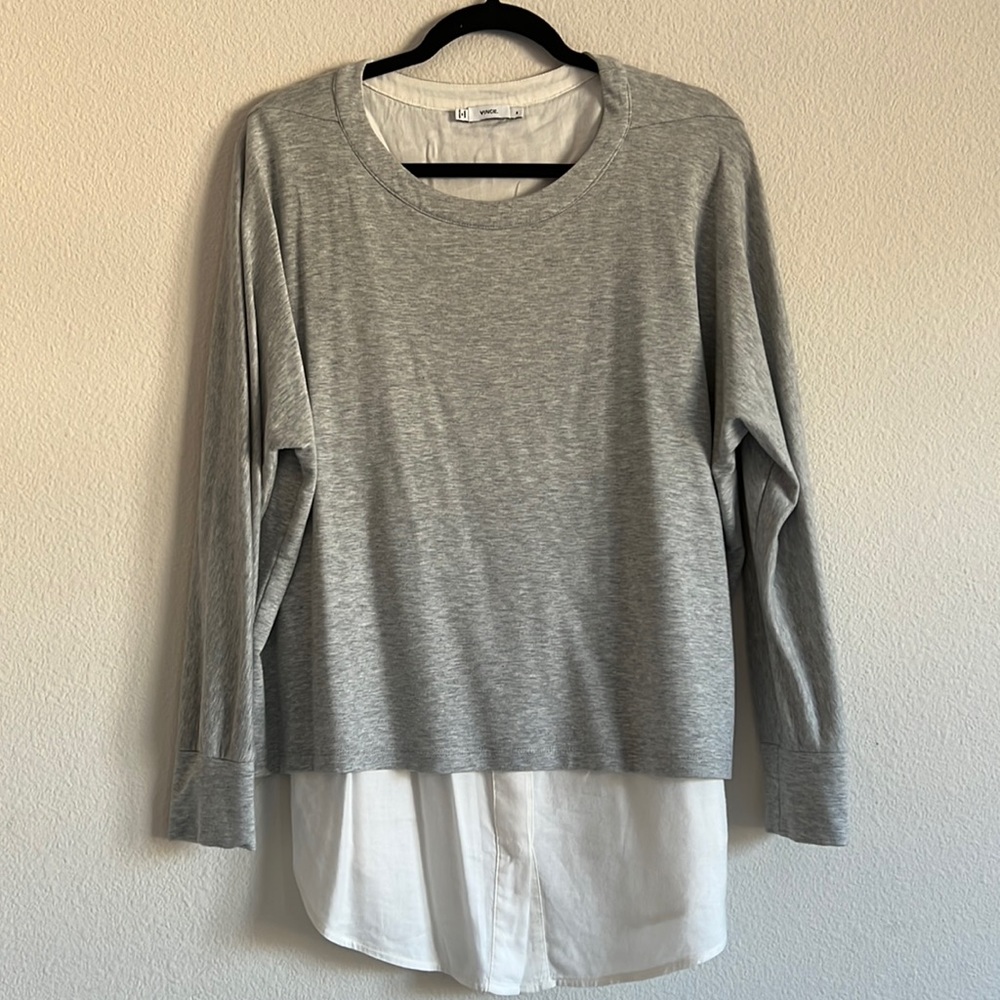 Vince Heather Gray Sweatshirt